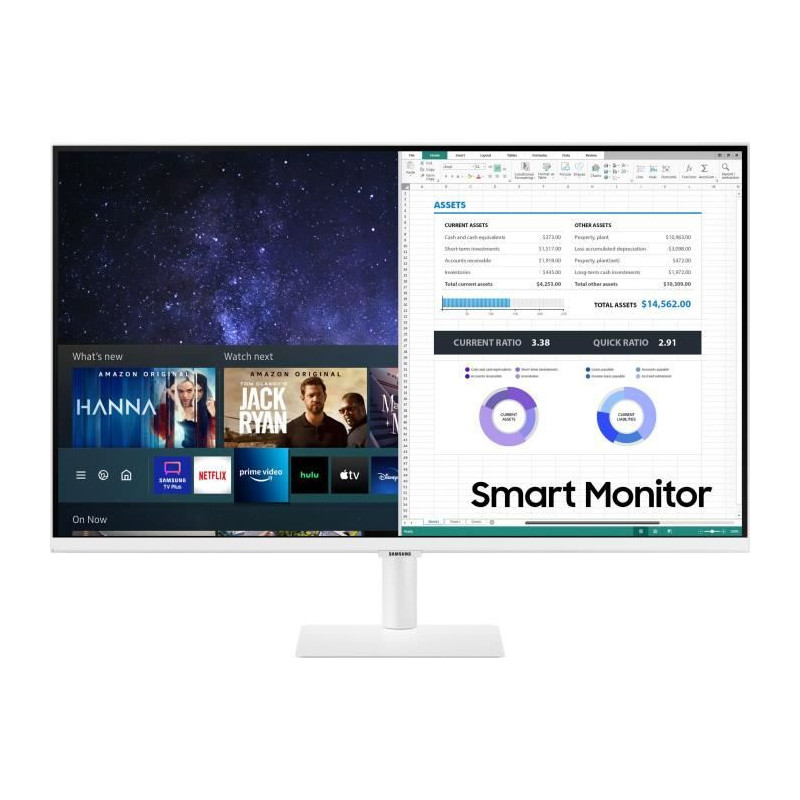 Ecran PC - SAMSUNG - Smart Monitor M5 - CM500 - 32 FHD 1920x1080 - 60Hz - VA - 4ms - Noir - HDMI + Télécommande