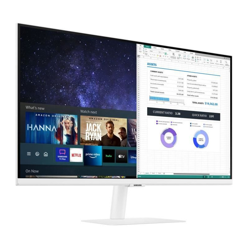 Ecran PC - SAMSUNG - Smart Monitor M5 - CM500 - 27 FHD 1920x1080 - 60Hz - VA - 4ms - Noir - HDMI + Télécommande