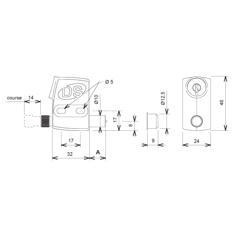 Arrêt de vantail S HESTIA semi automatique gris RAL 9006 LA CROISEE DS S2590 007