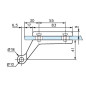 Paire de paumelles pour feuillure de 45 lagune Chromé brillant STREMER 4201.30.0 X 2