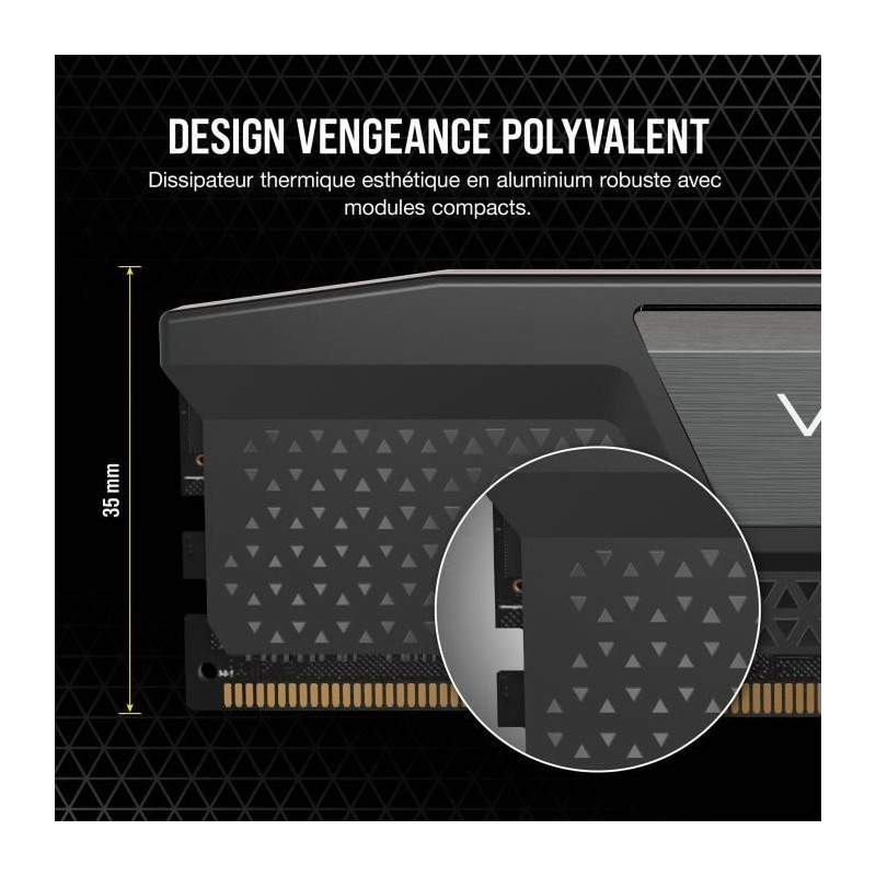 CORSAIR Vengeance 16GB 1x16GB - DDR5 5200MHz - CAS40 - Black (CMK16GX5M1B5200C40)