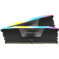 Mémoire RAM - CORSAIR - Vengeance RGB DDR5 RAM 32Go (2x16Go) 6000MHz CL30 Intel XMP Compatible iCUE - Noir (CMH32GX5M2B6000C30)