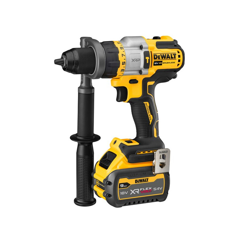 Perceuse visseuse à percussion XRP 18V + 1 batterie XR Flexvolt 3 9Ah + chargeur + coffret TSTAK DEWALT DCD999X1 QW