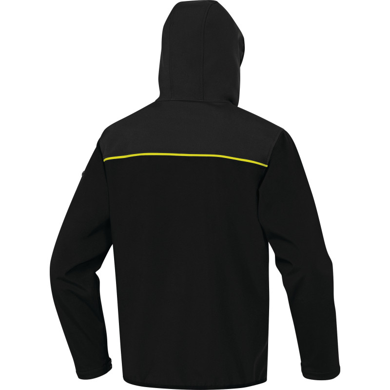 Veste Softshell 3 couches noir jaune TL DELTA PLUS HORT2NJGT