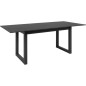 Table extensible Austin 80A - Décor ardoise foncé et anthracite - Allonge de 40 cm incluse - L160-200 x H75 x P90 cm