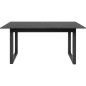 Table extensible Austin 80A - Décor ardoise foncé et anthracite - Allonge de 40 cm incluse - L160-200 x H75 x P90 cm