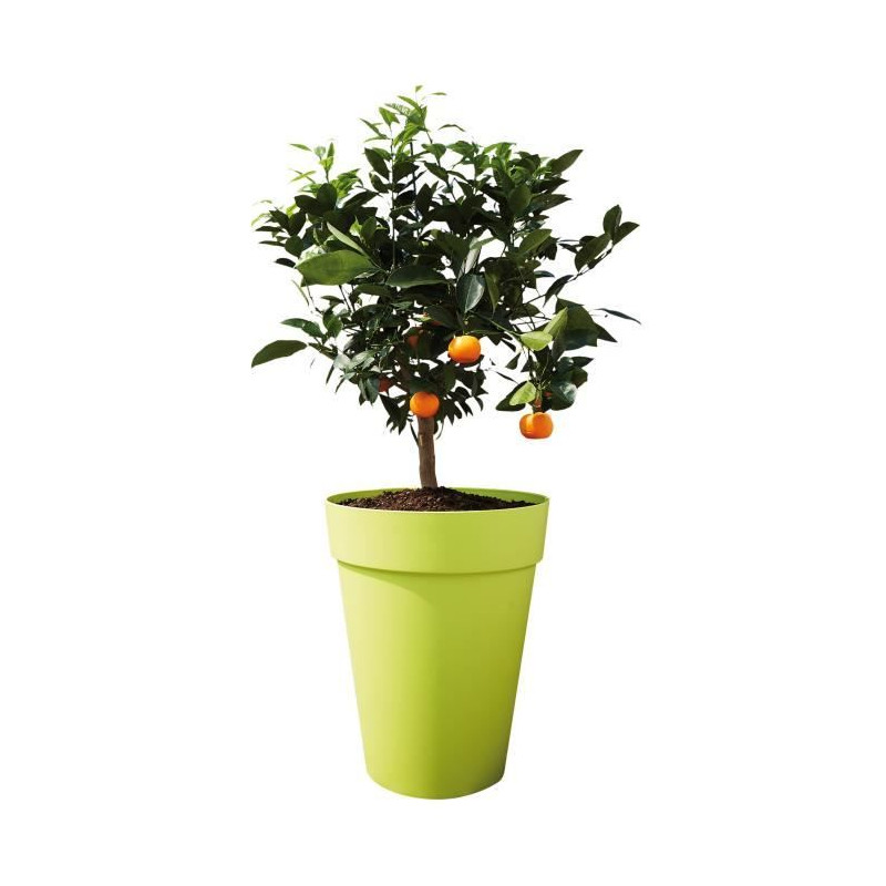 ELHO Loft Urban Pot de fleurs rond Haut 35 - Gris - Ø 34 x H 45 cm - extérieur - 100% recyclé