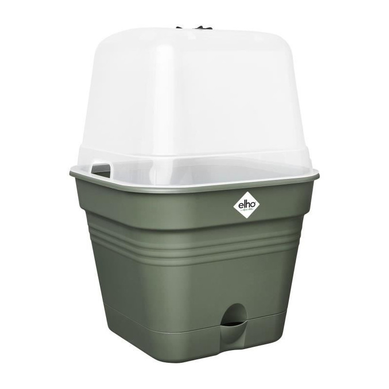 ELHO Green Basics Pot De Cult Car Allin1 30 - Vert - Ø 30 x H 25 cm - culture et récolte - 100% recyclé