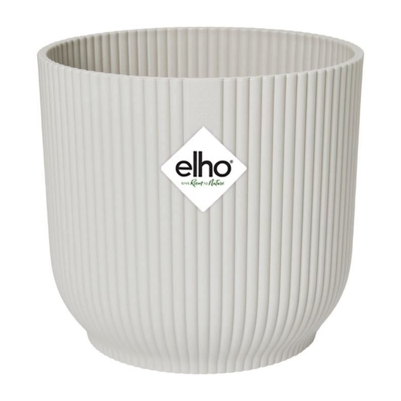 ELHO Vibes Fold Pot de fleurs rond 30 - Blanc - Ø 30 x H 27 cm - intérieur - 100% recyclé