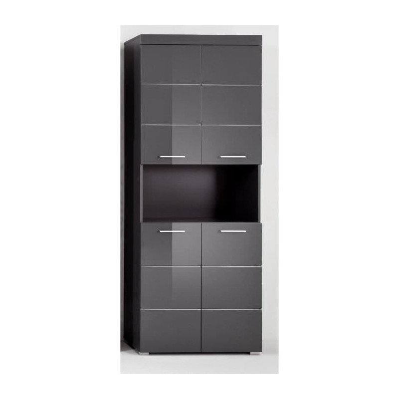 Colonne double AMANDA - 4 portes - L73 x P31 x H190 cm - Gris - TRENDTEAM