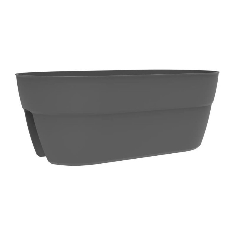 Jardiniere Cavaliere Osaka 19,5 L - EDA - pour Balcons et Rambardes - Gris anthracite