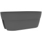 Jardiniere Cavaliere Osaka 19,5 L - EDA - pour Balcons et Rambardes - Gris anthracite