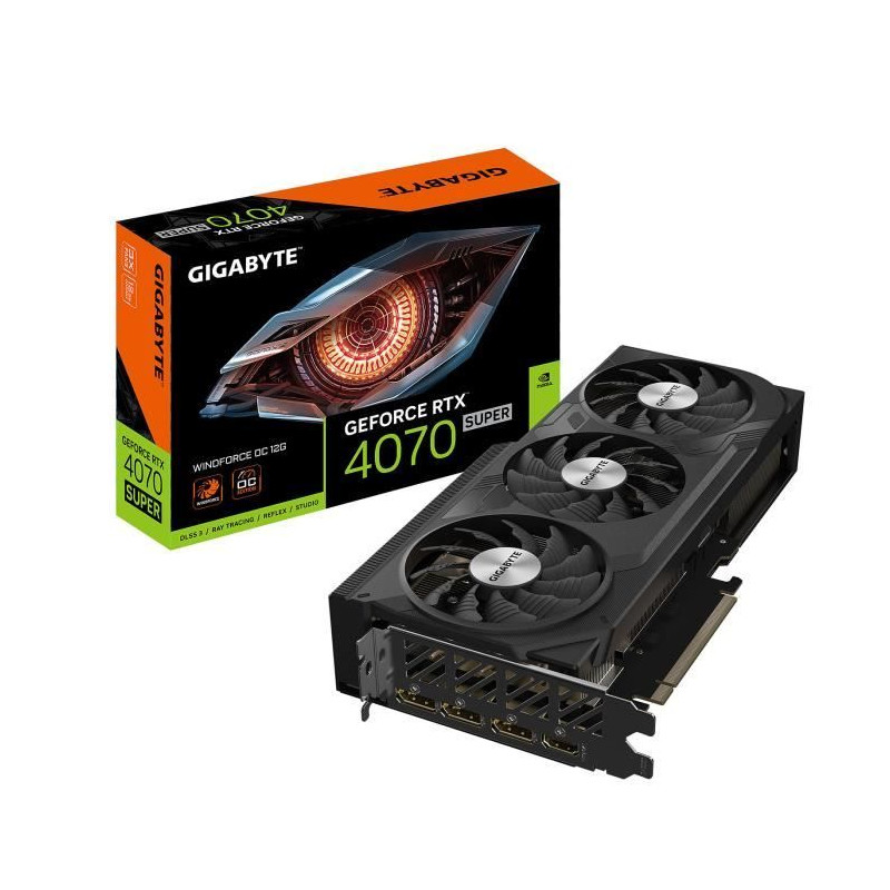 GIGABYTE - Carte Graphique - GeForce RTX 4070 SUPER WINDFORCE OC 12G