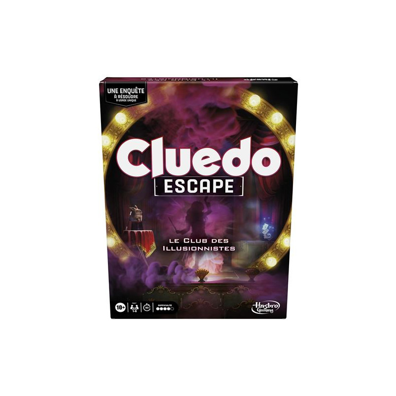 Jeu d enquête Hasbro Gaming Cluedo Escape Le Club des Illusionnistes