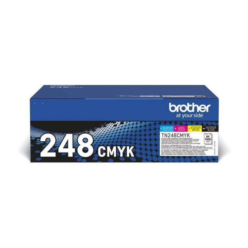 Pack Toner standard - BROTHER - TN248VAL - Cyan Magenta Jaune Noir - 4x1000 pages