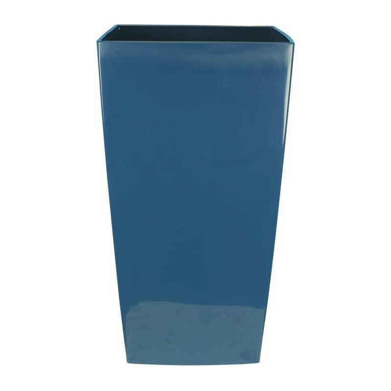 Bac a fleurs carré RIVIERA NUANCE - Plastique - L38xP38xH69 cm - Bleu