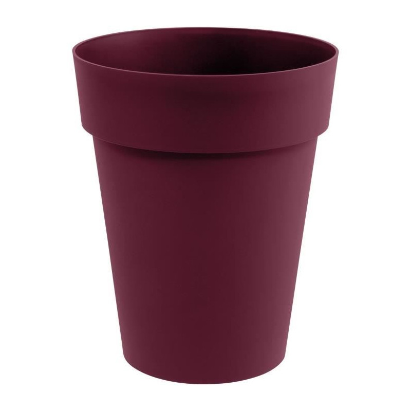 EDA Pot de Fleur Vase Mi-Haut TOSCANE Ø 44 cm - Volume 50 L - Ø 44 x H.53 cm - Rouge bourgogne