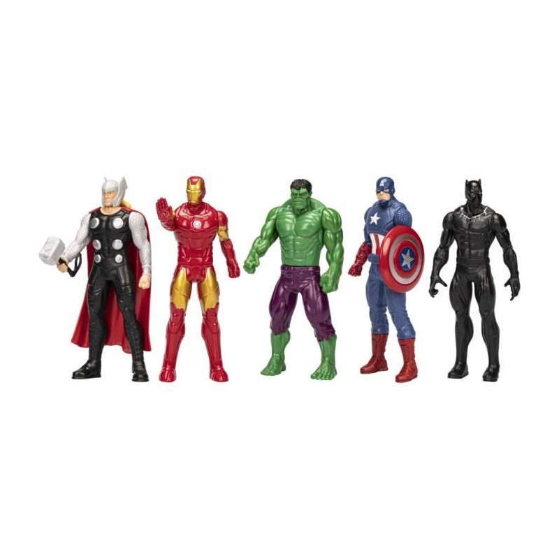 Pack de 5 figurines de 15 cm Marvel, jouets avec 2 accessoires, Avengers Beyond Earth's Mightiest