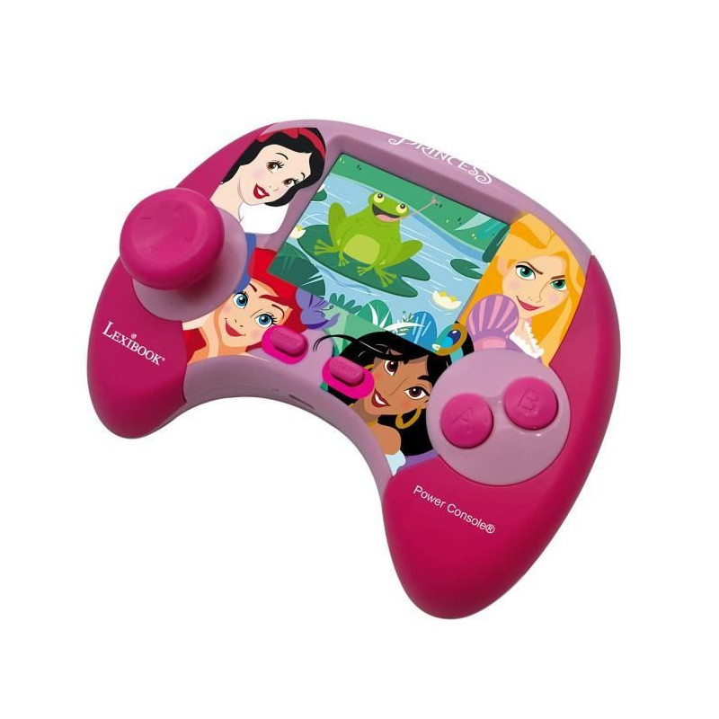 LEXIBOOK - Console éducative bilingue Français/anglais - Princesses Disney avec écran LCD 2,8 pouces - Rose -JCG100DPi1