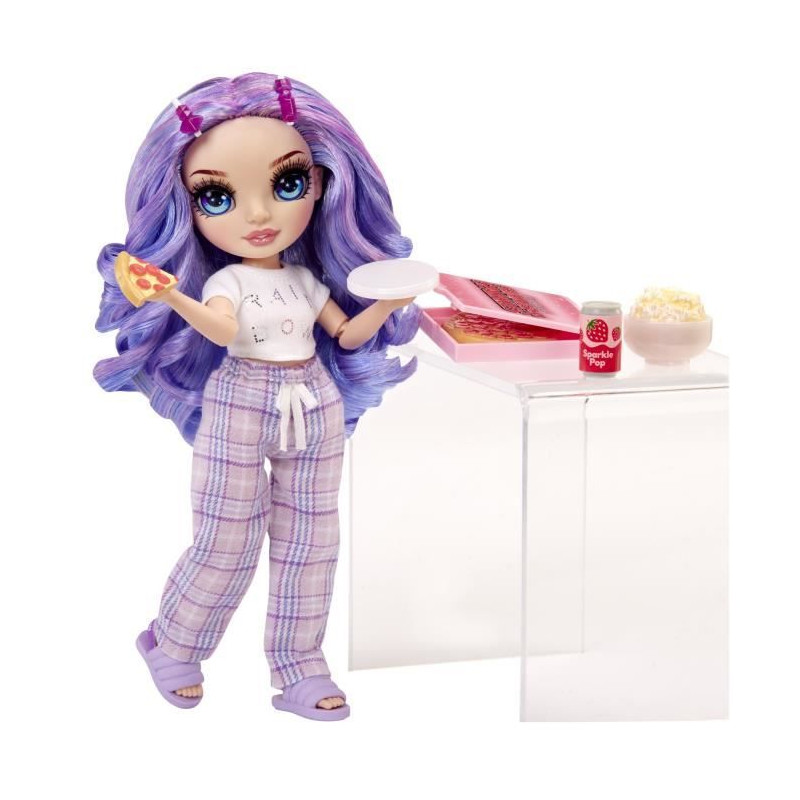 Junior High Pyjama Party - Poupée mannequin articulée 22 cm - Violet (Violet) - Nombreux accessoires - a partir de 4 ans