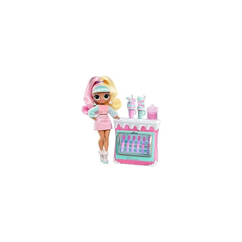 L.O.L. Surprise OMG Sweet Nails™ - Bar a ongles - Poupée mannequin Candylicious Sprinkles Shop - Theme bonbon - A partir de 4