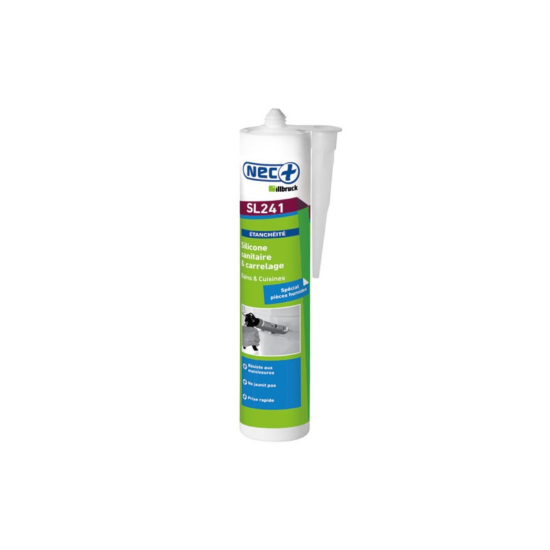 NEC+ ILLBRUCK MASTIC SILICONE SANIT.GS242 BLC 310ML NEC+ ILLBRUCK - 334678