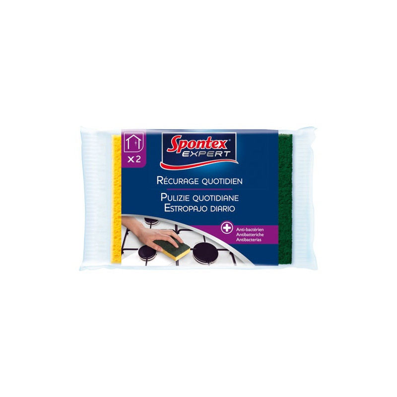 SPONTEX EXPERT EPONGE VEG.GRAT VERTE X 2  SPONTEX EXP SPONTEX EXPERT - 19600543