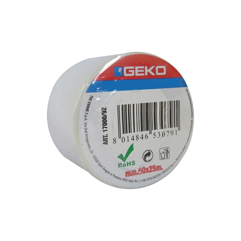 GEKO ADHES.MULTI USAGES 50MMX25M BLANC GEKO - 17000/92