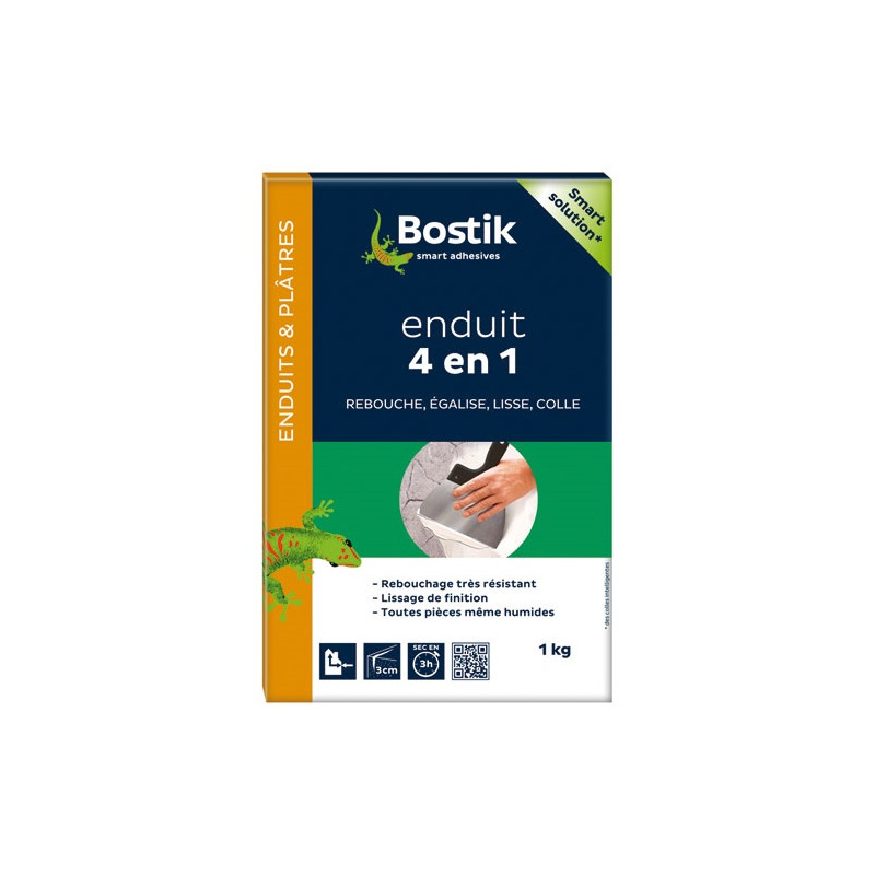 BOSTIK ENDUIT 4EN1 M.USAGES POUDRE  1KG BOSTI BOSTIK - 30604207