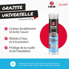 3-EN-UN GRAISSE UNIVERSELLE AU LITHIUM   C400G 3-EN-UN - 33094/10