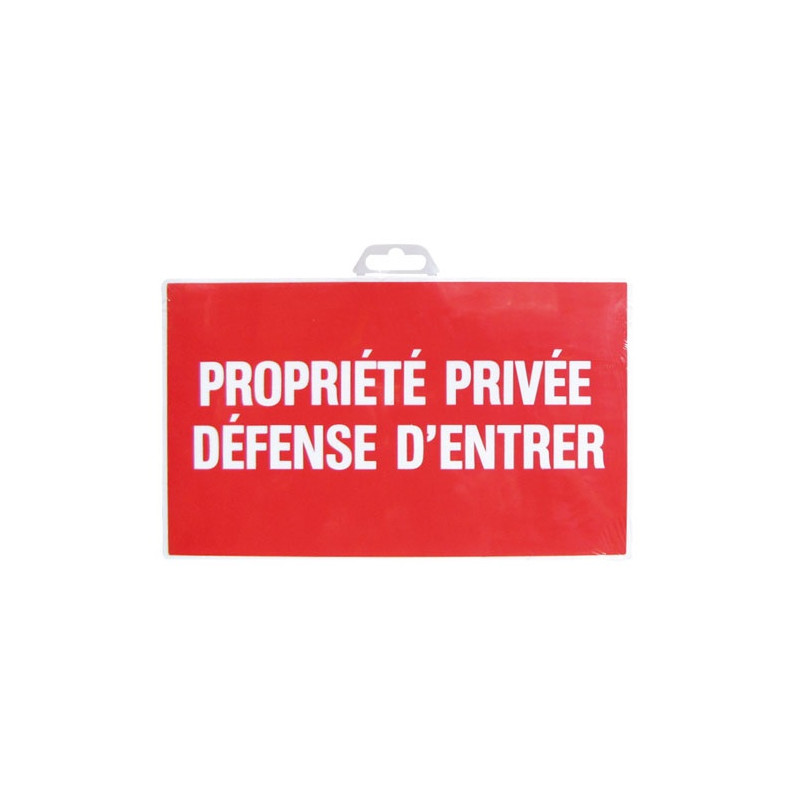 PLAQUE 330X200 PROPR.PRIV.DEF.D'ENTRER NOVAP - 4160528