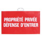 PLAQUE 330X200 PROPR.PRIV.DEF.D'ENTRER NOVAP - 4160528