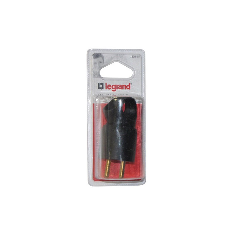 LEGRAND FICHE MALE 2P+T ANNELA NOIR      BL LEGRAND - 093907