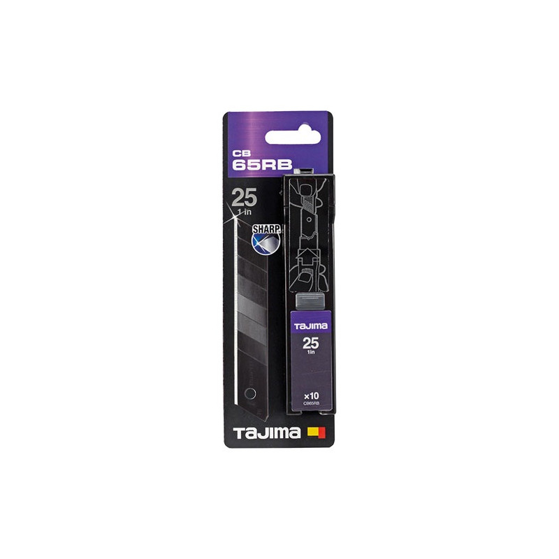 TAJIMA LAMES DE RECHARGE RAZAR BLACK25MM X10 TAJIMA - CB65RB