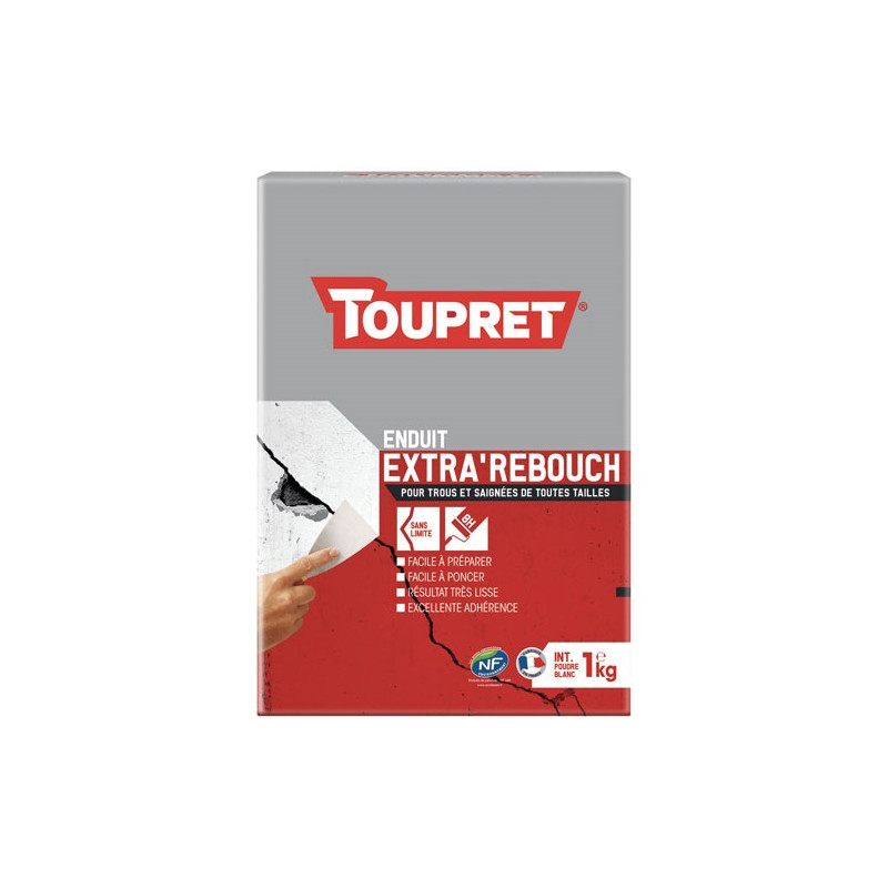 TOUPRET ENDUIT REBOUCHAGE INT. POUDRE 1KG TOUPRET - BCREB01