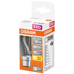 OSRAM LED SPH CLAIR FILA.4W B22 CHD BTE OSRAM - 4058075436381