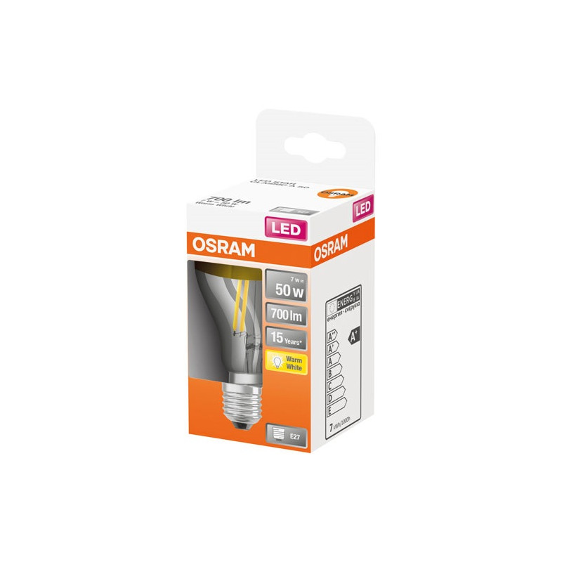 LED STD CLAIR FILA.CAL.OR 7W E27 CHD OSRAM - 4058075435346