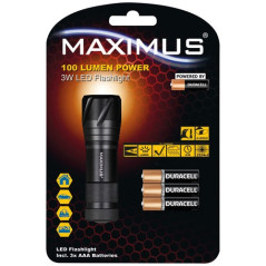 MAXIMUS LAMPE TORCHE MAXIMUS ALU 100LM 3W MAXIMUS - M-FL-009-DU