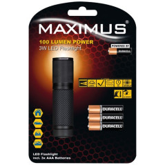 MAXIMUS LAMPE TORCHE MAXIMUS GOMME 3W100LM MAXIMUS - M-FL-011-DU