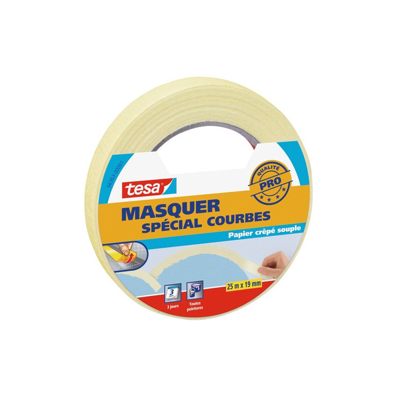 MASQUER.LIGNES COURBES 25MX19MM TESA - 56363-00001-00