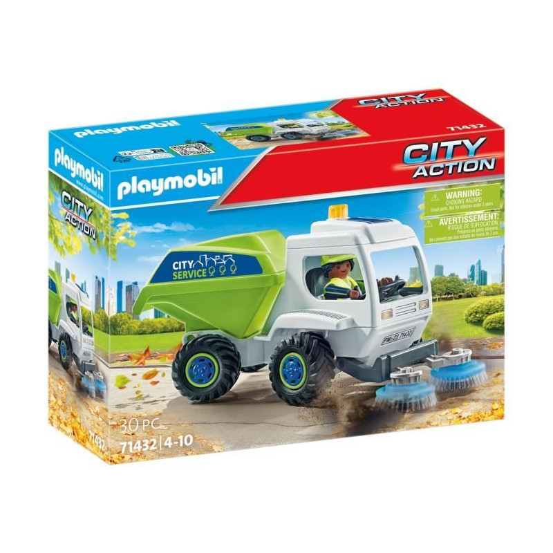 PLAYMOBIL 71432 Balayeuse de voirie - City Action - Des 4 ans