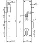 Serrure 1 point coffre 11 40 Droite avec gâche METALUX F111401010