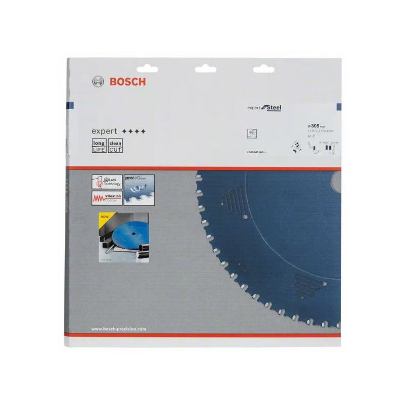 Lame de scie métal 305mm Expert for steel 60 dents BOSCH 2608643060