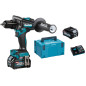 Perceuse visseuse à percussion 40V + 2 batteries 2,5Ah + chargeur en coffret MAKPAC MAKITA HP001GD201