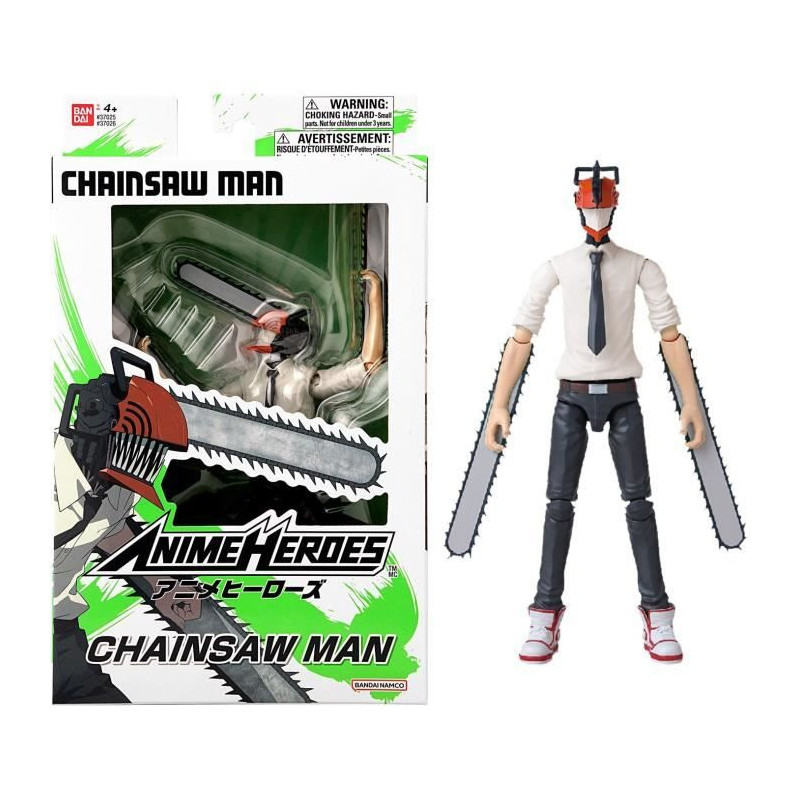 BANDAI - Anime Heroes - Chainsaw Man - Figurine Anime Heroes 17 cm - Chainsaw Man - 37026