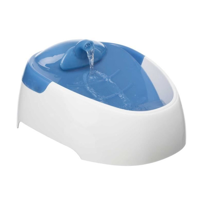 Fontaine a boire TRIXIE Duo Stream - Plastique - 1L - 20 × 12 × 23 cm - Blanc et bleu