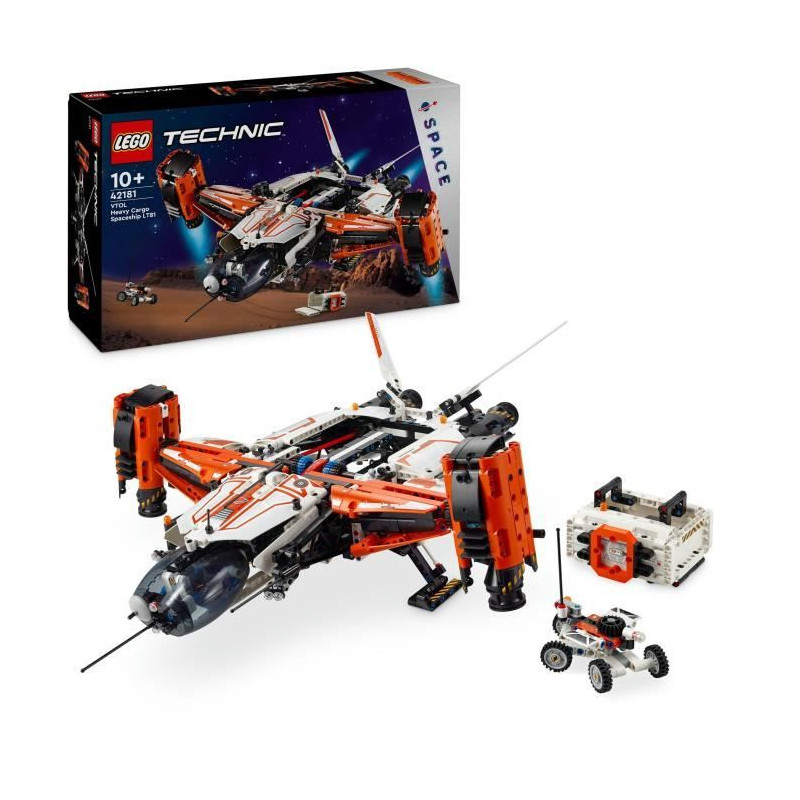 LEGO Technic 42181 Le Vaisseau Spatial Cargo VTOL LT81, Jouet de Construction de l'Espace