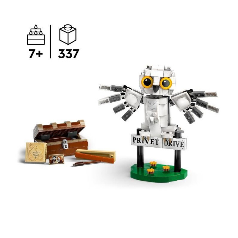 LEGO Harry Potter 76425 Hedwige au 4 Privet Drive, Jouet de Construction pour Enfants