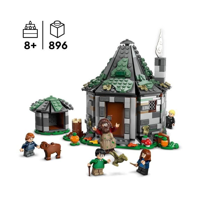 LEGO Harry Potter 76428 La Cabane de Hagrid : une Visite Inattendue, Jouet Fantastique