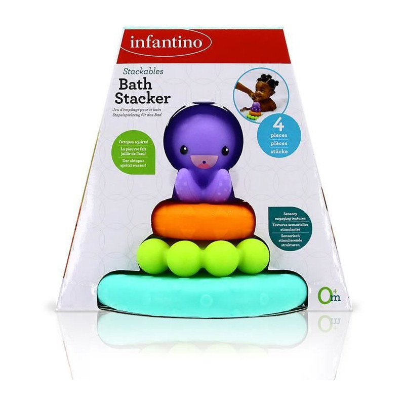 Jouet de bain - INFANTINO - Pyramide de bain pieuvre